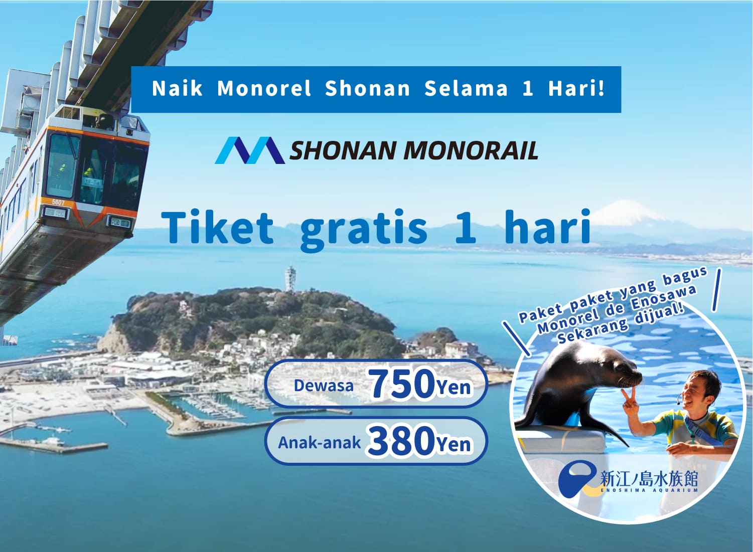 空から海へ。湘南モノレール