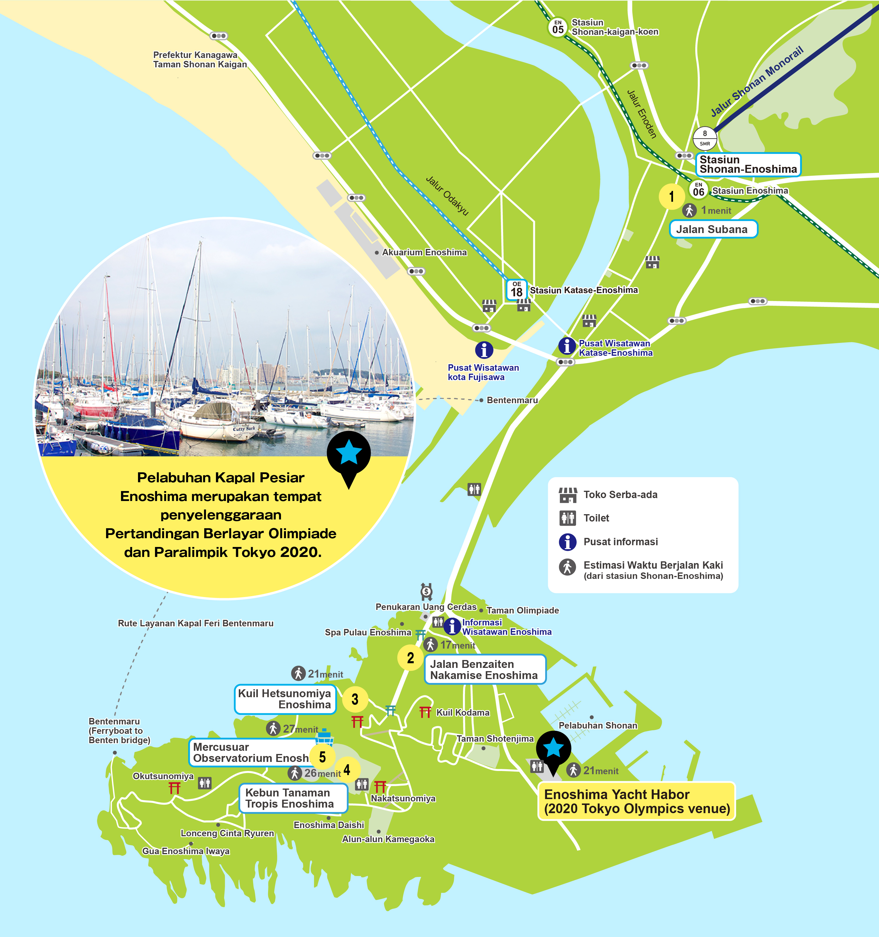 Enoshima Island Lacation Map