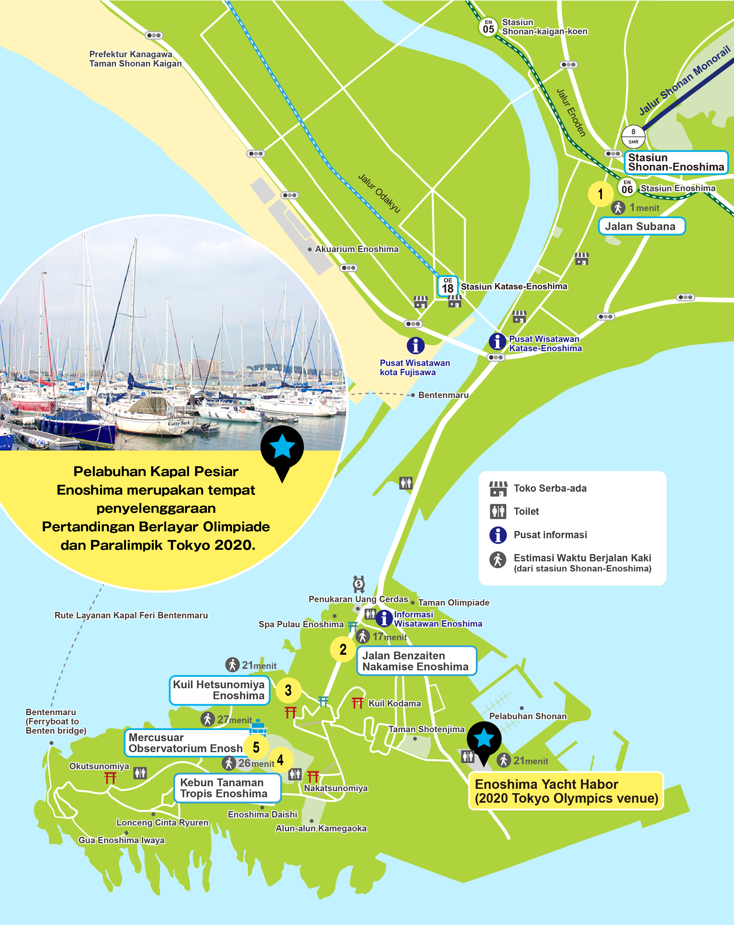 Enoshima Island Lacation Map