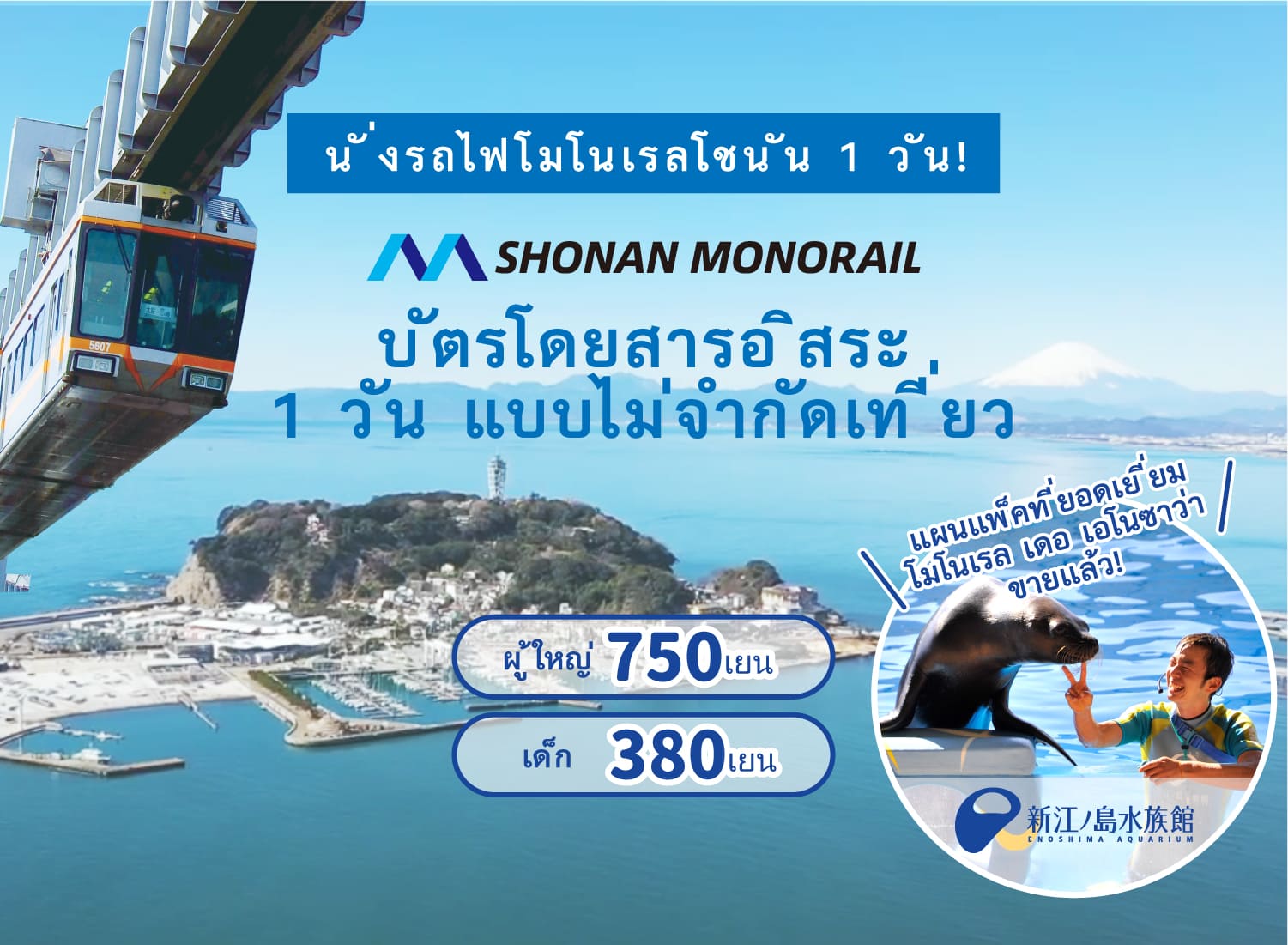 空から海へ。湘南モノレール